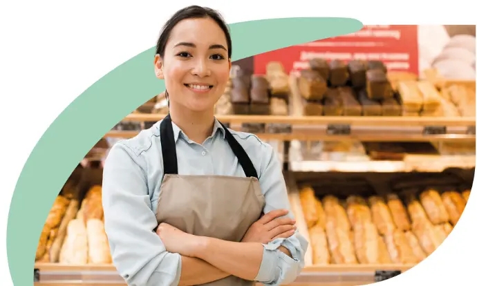 Personne représentant une salariée bénéficiant de la garantie santé CCN branche boulangerie et pâtisserie artisanale de la Mutuelle de France Unie.